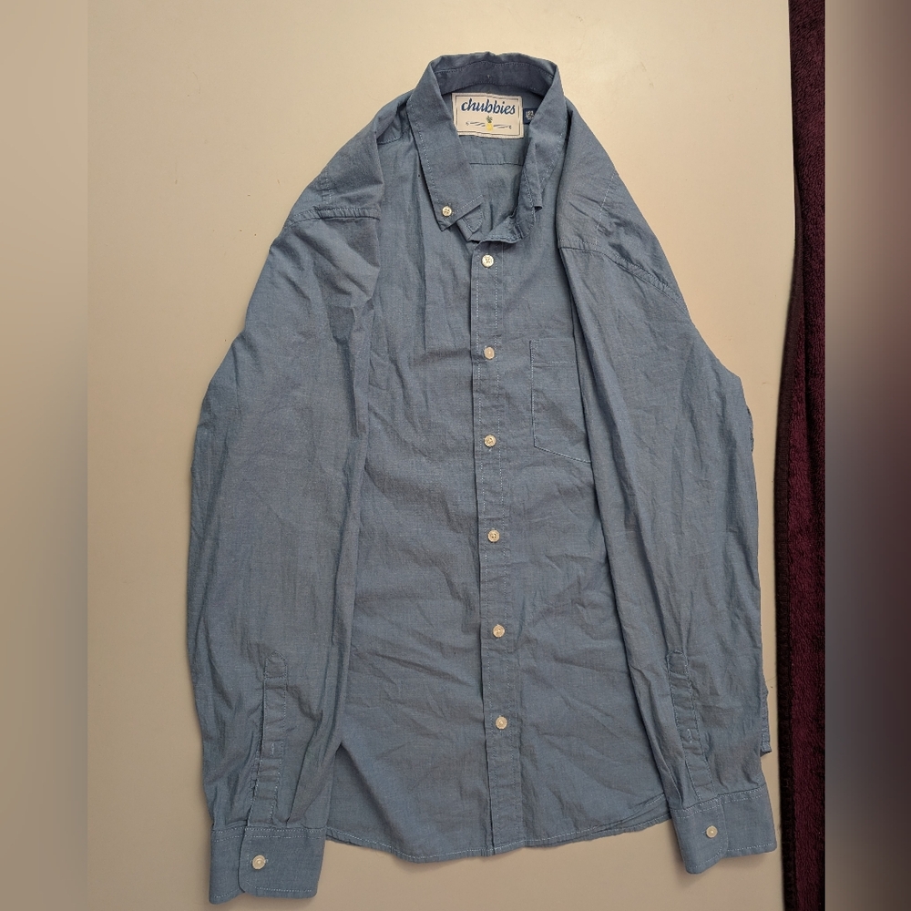 Chubbies Sky Blue Button Down Shirt